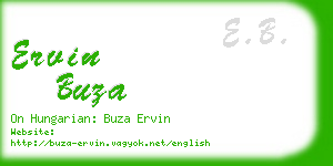ervin buza business card